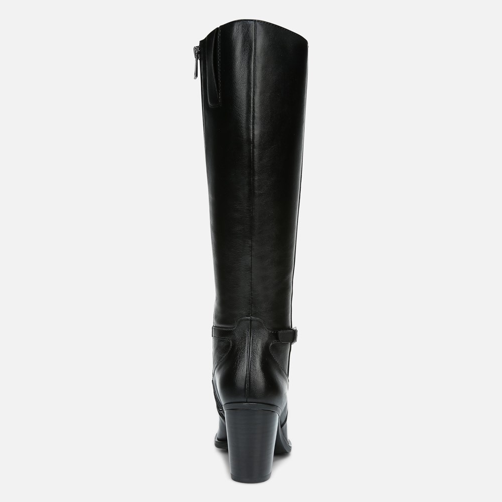 Naturalizer Kalina Wide Calf Knee High Boot - Black Leather