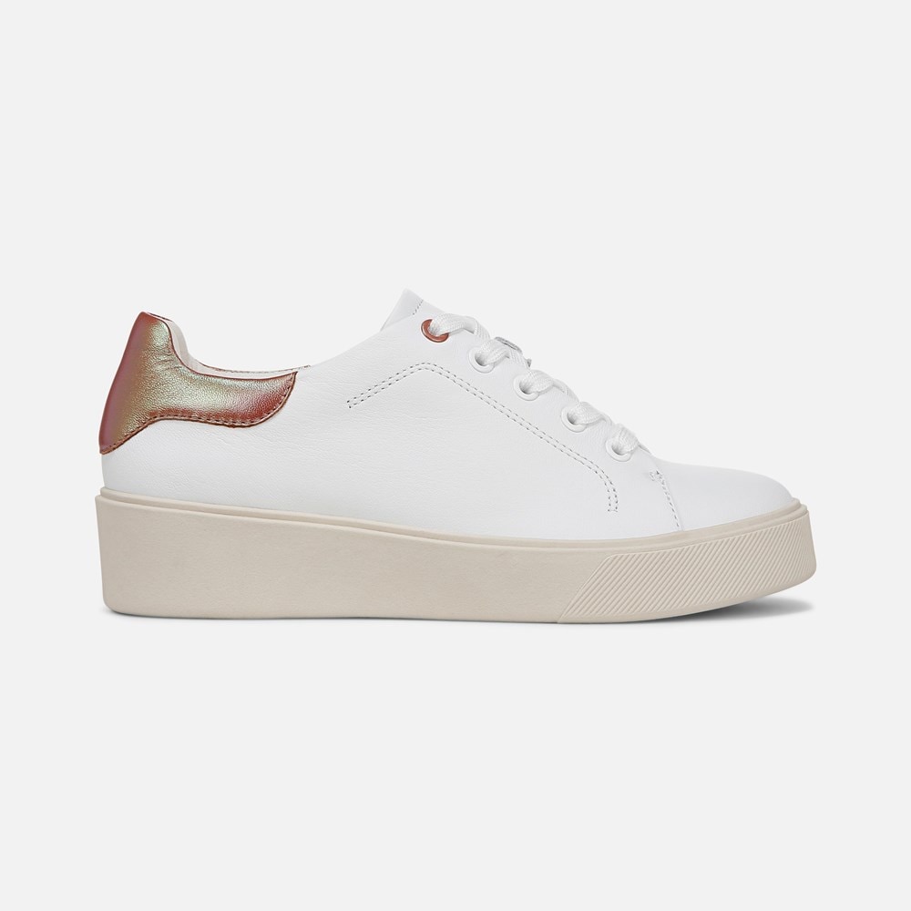Naturalizer Morrison 2.0 Lace Up Sneaker - White / Pink Leather