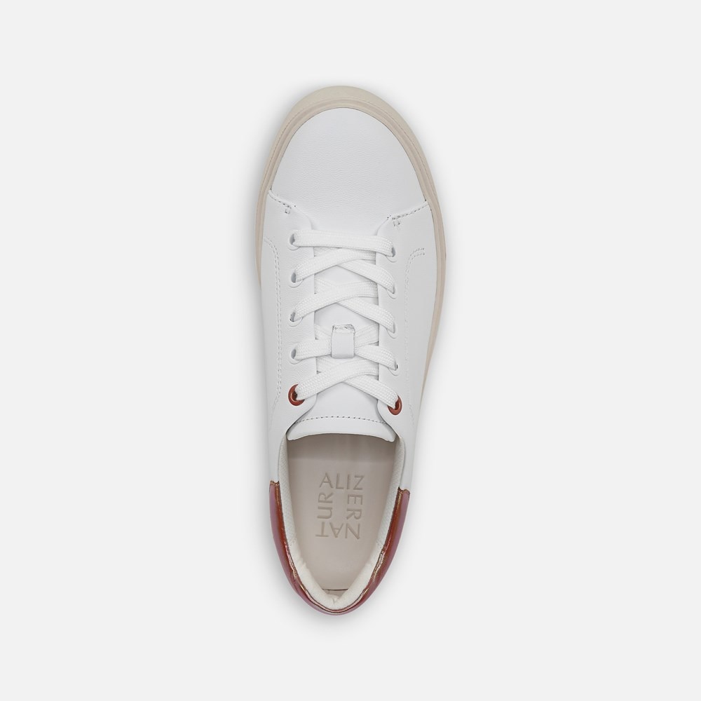 Naturalizer Morrison 2.0 Lace Up Sneaker - White / Pink Leather