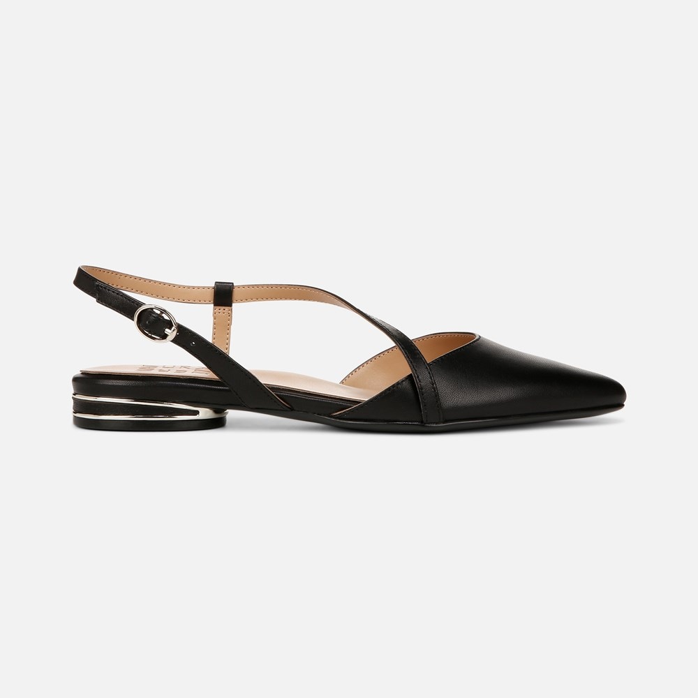 Naturalizer Hawaii Slingback Flat - Black Leather