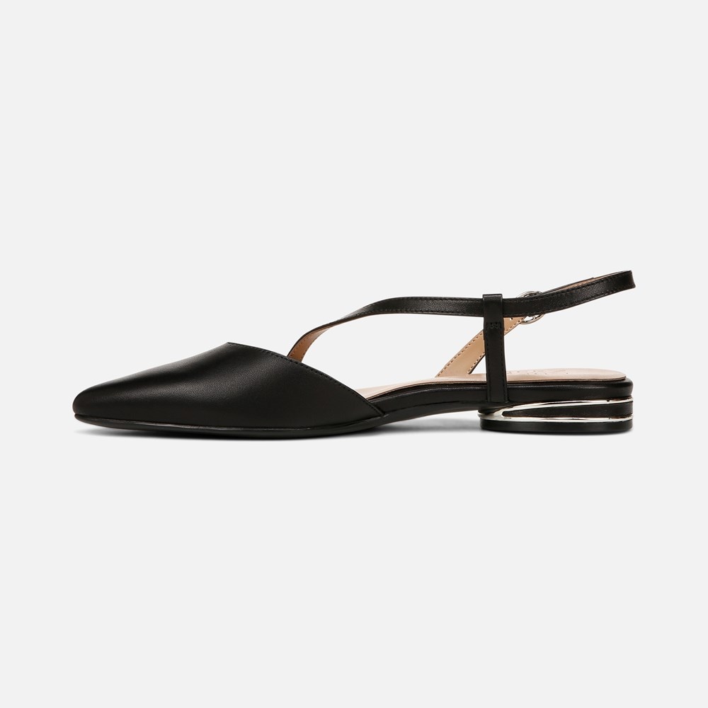 Naturalizer Hawaii Slingback Flat - Black Leather