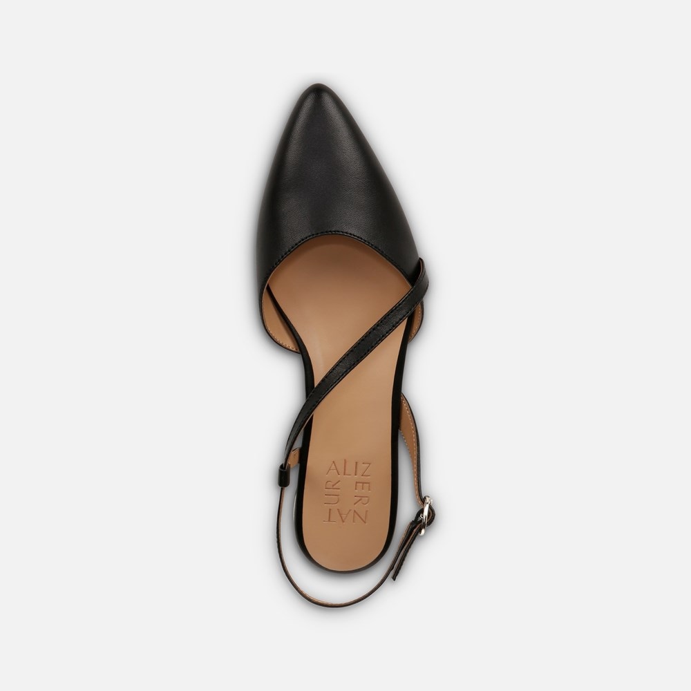 Naturalizer Hawaii Slingback Flat - Black Leather
