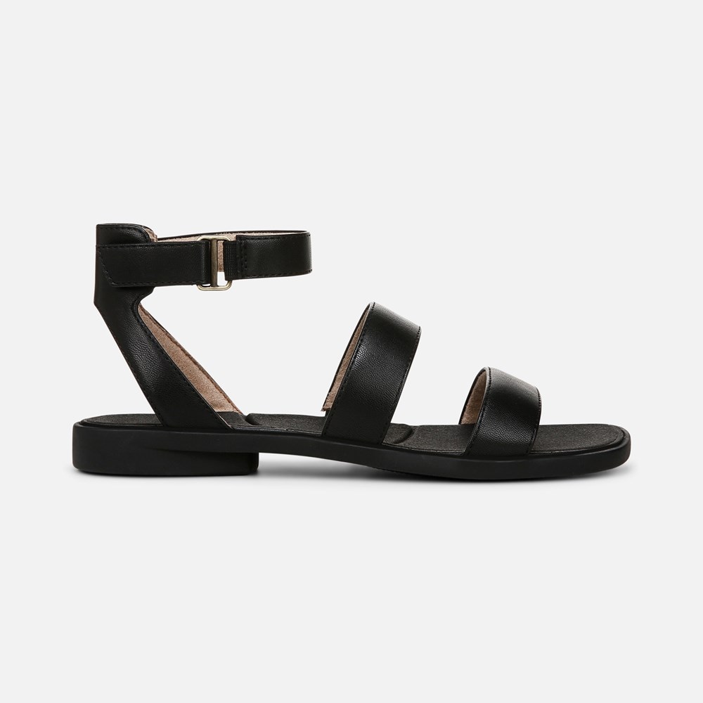 Naturalizer SOUL Fiesta Strappy Sandal - Black Faux Leather