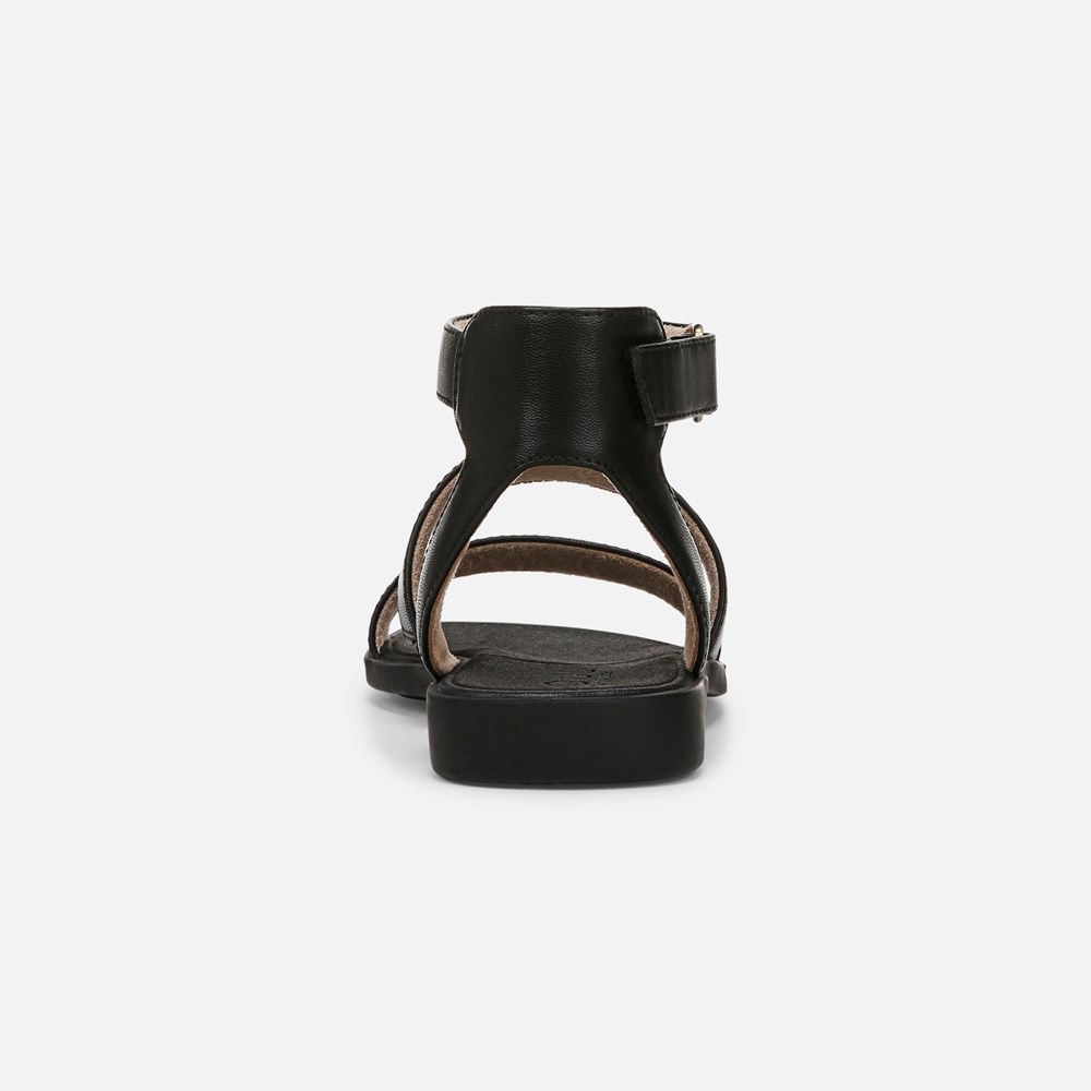 Naturalizer SOUL Fiesta Strappy Sandal - Black Faux Leather