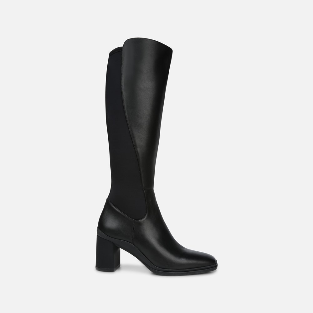 Naturalizer Axel Weatherproof Knee High Boot - Black Leather/Fabric