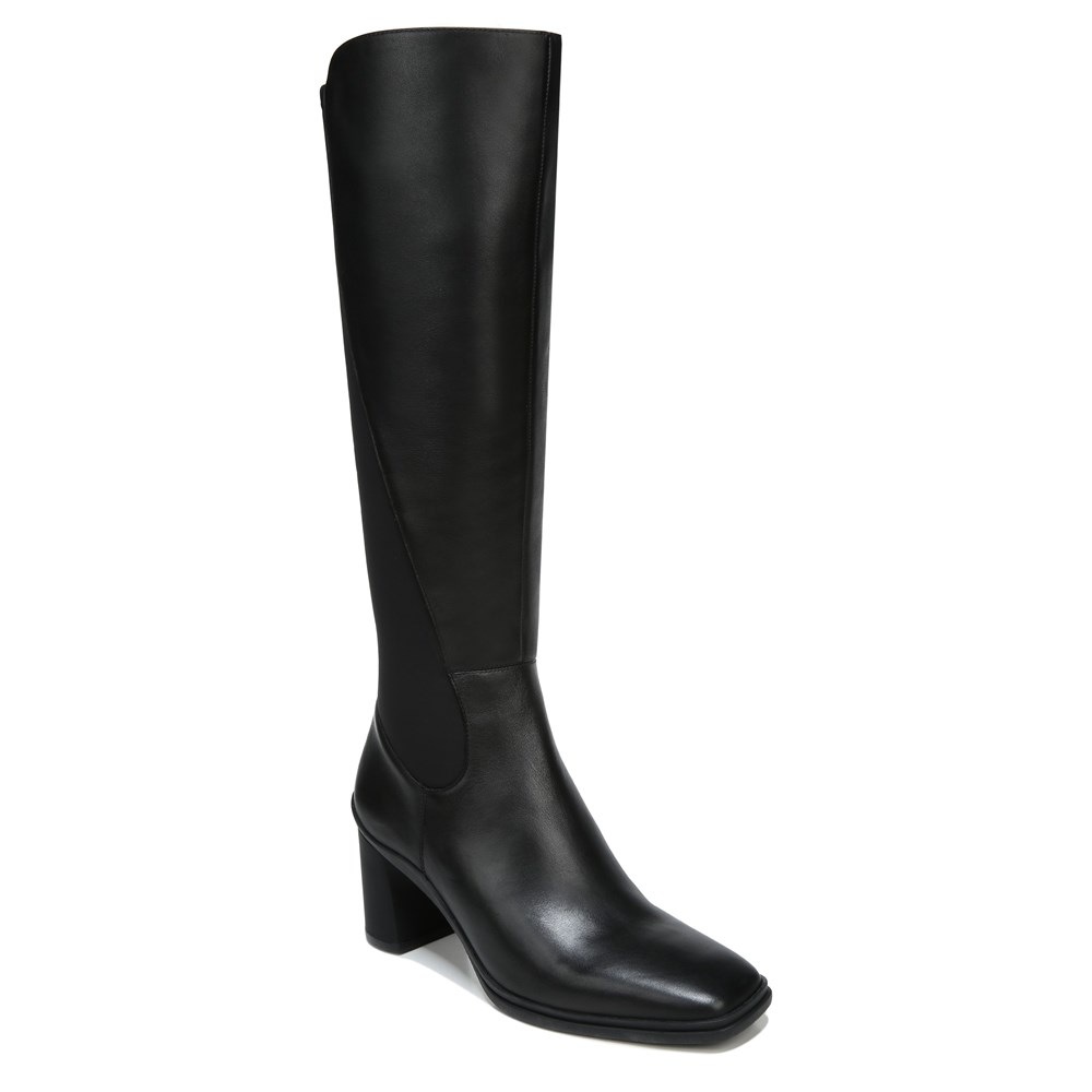 Naturalizer Axel Weatherproof Knee High Boot - Black Leather/Fabric