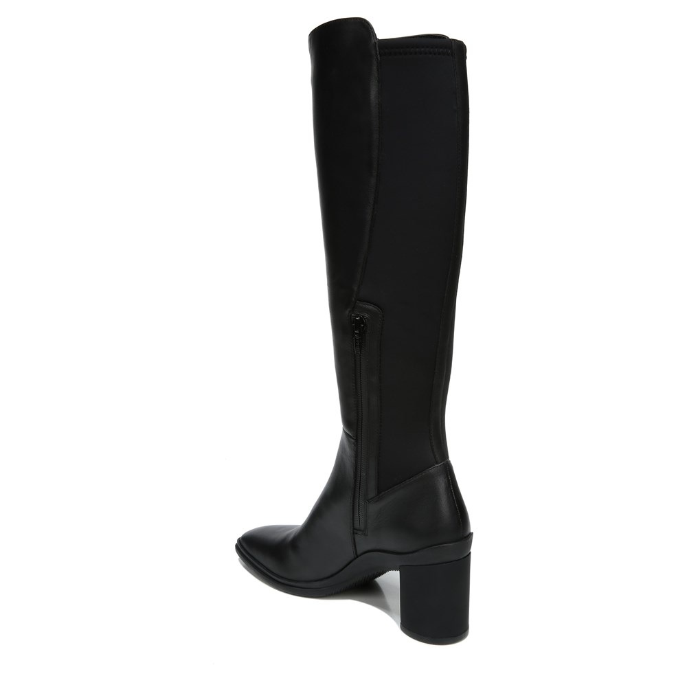 Naturalizer Axel Weatherproof Knee High Boot - Black Leather/Fabric