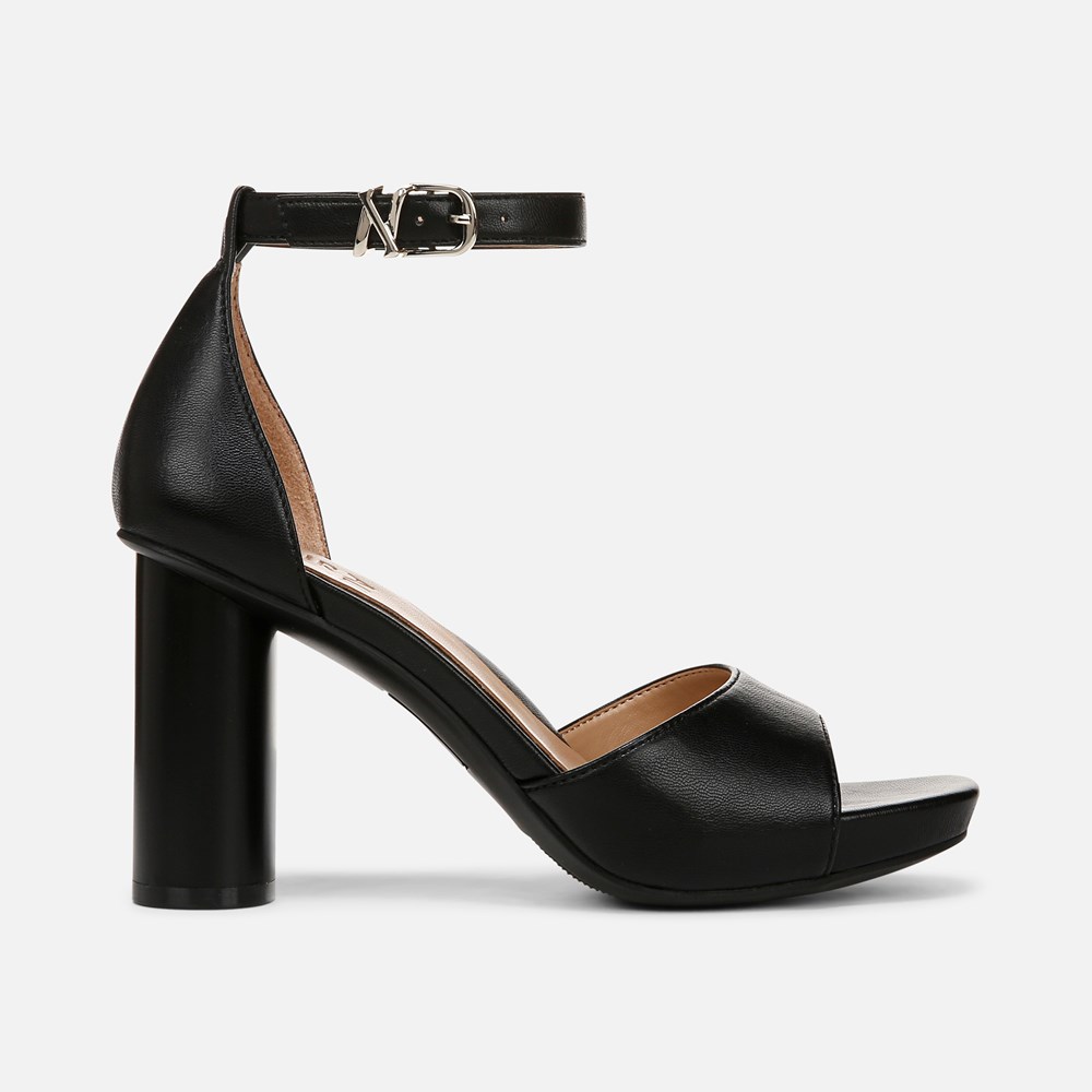 Naturalizer Malia Dress Sandal - Black Faux Leather