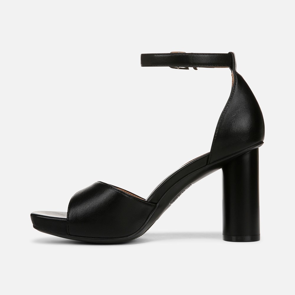 Naturalizer Malia Dress Sandal - Black Faux Leather