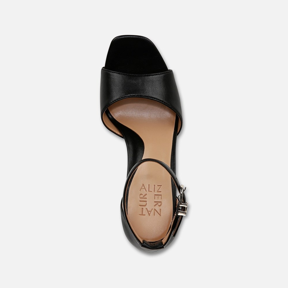 Naturalizer Malia Dress Sandal - Black Faux Leather