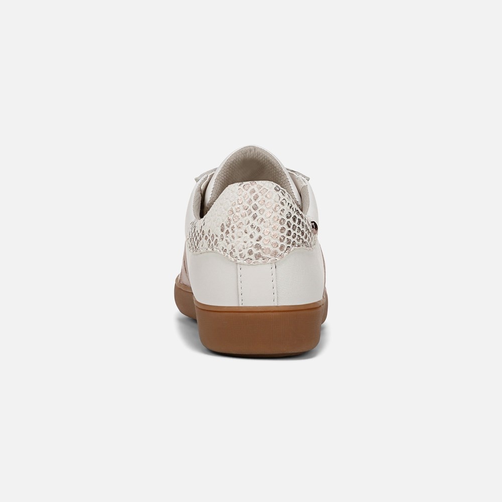 Naturalizer Medina Lace Up Sneaker - Warm White / Rose Gold Leather