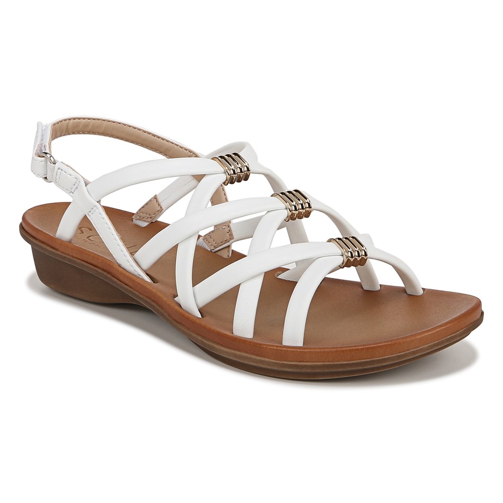 Naturalizer SOUL Sierra Strappy Sandal - White Smooth