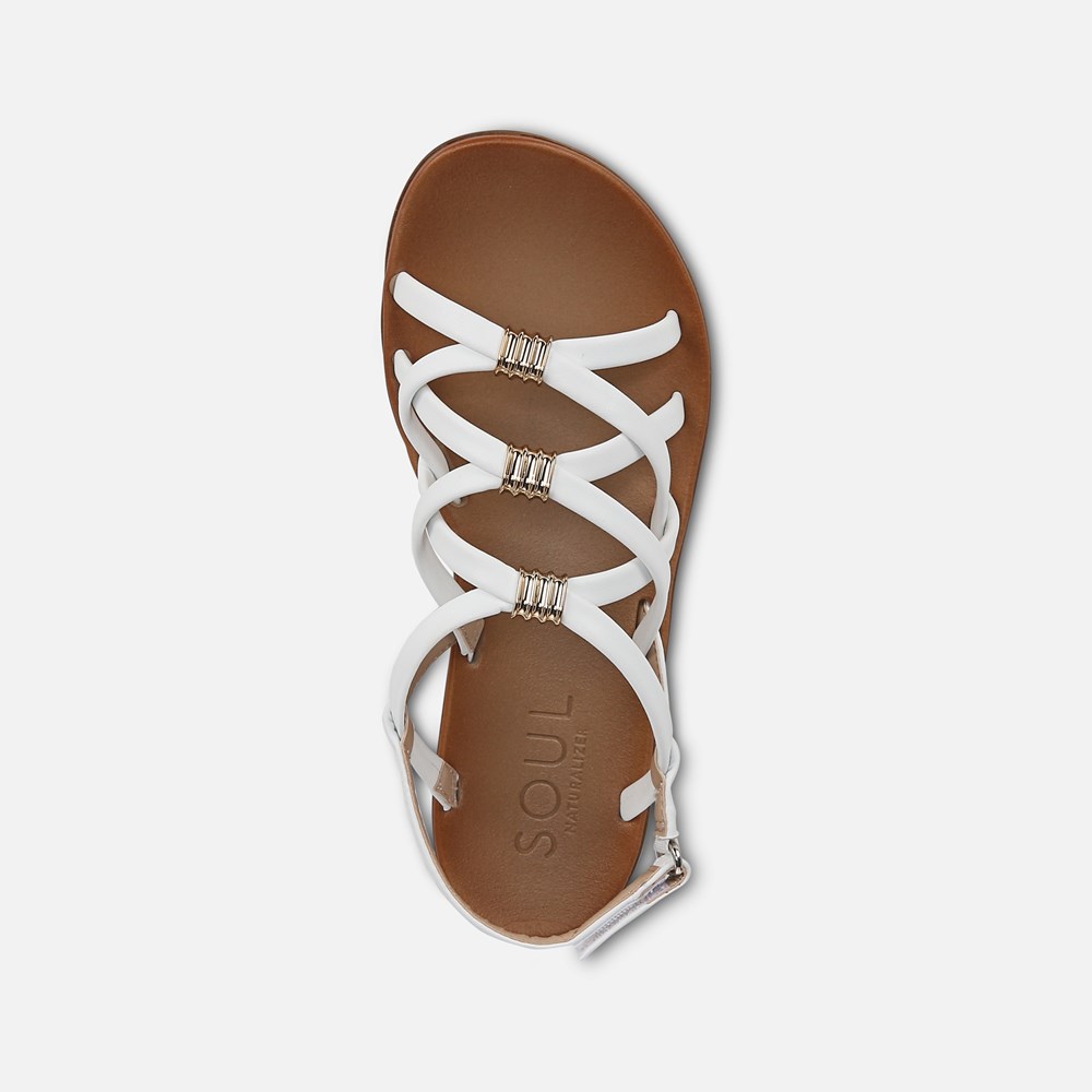 Naturalizer SOUL Sierra Strappy Sandal - White Smooth