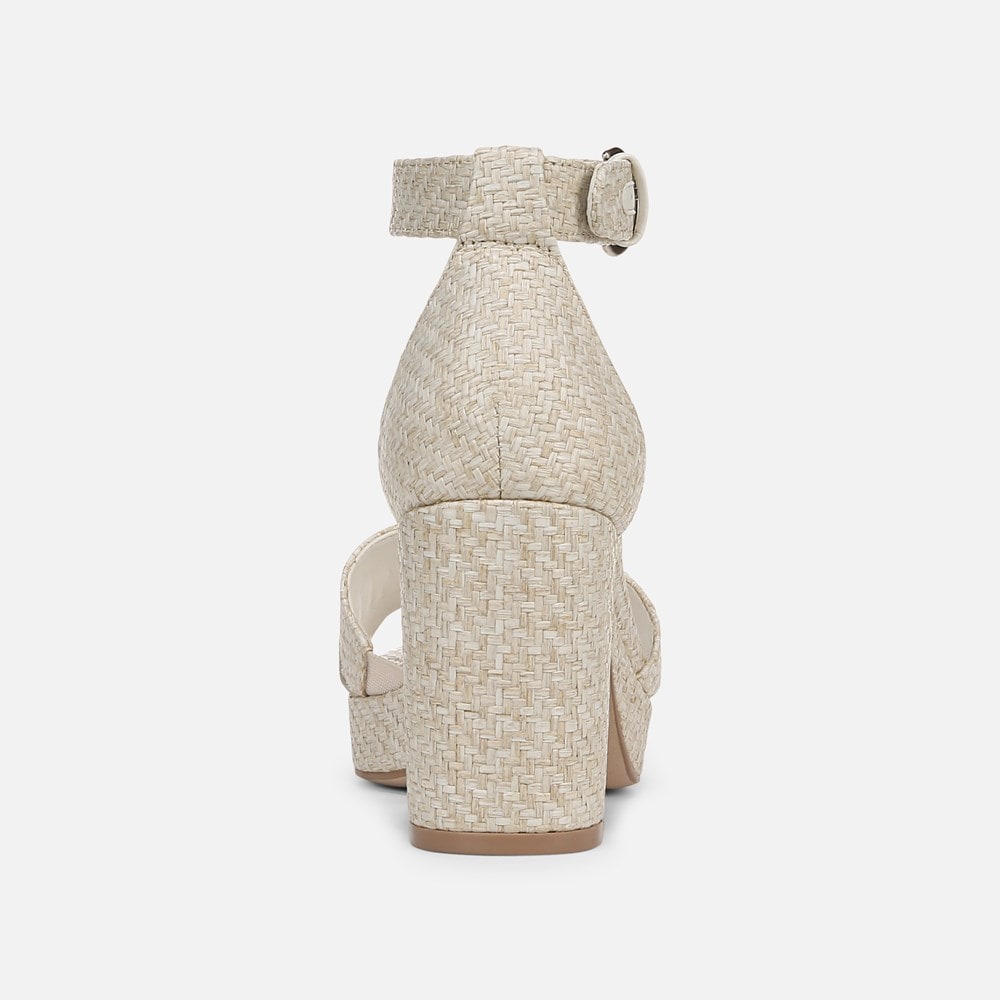 Naturalizer Pearlyn Dress Sandal - Eggshell Beige Raffia