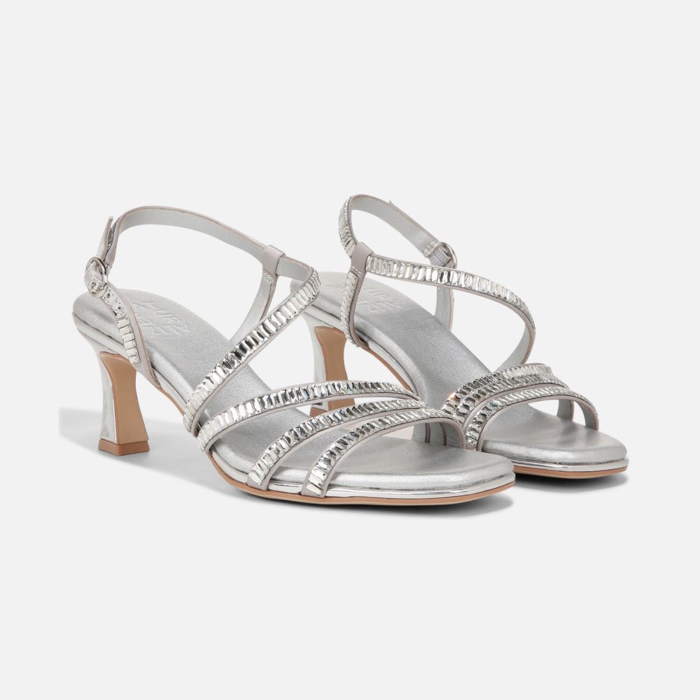 Naturalizer Galaxy 2 Strappy Sandal - Silver Fabric