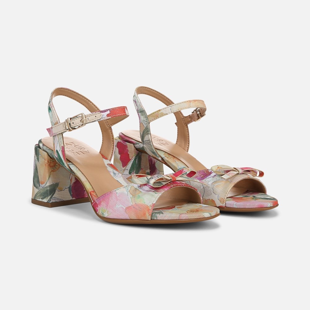 Naturalizer Deandra Dress Sandal - Sunlight Yellow Print Fabric