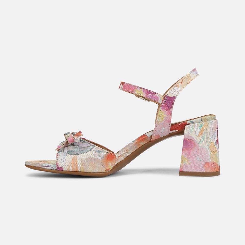 Naturalizer Deandra Dress Sandal - Sunlight Yellow Print Fabric