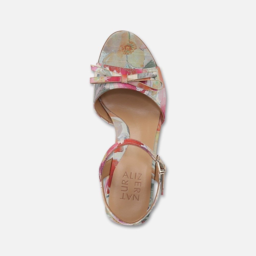Naturalizer Deandra Dress Sandal - Sunlight Yellow Print Fabric