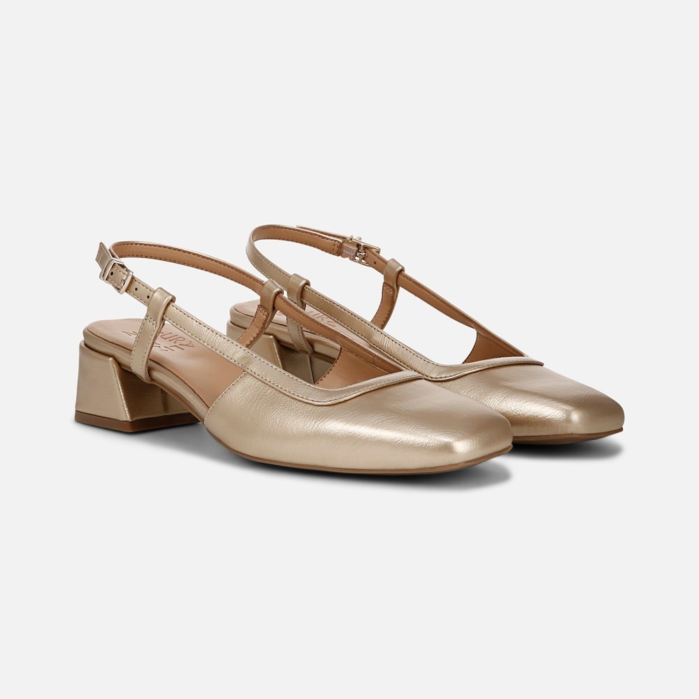 Naturalizer Harper Slingback - Gold Faux Leather