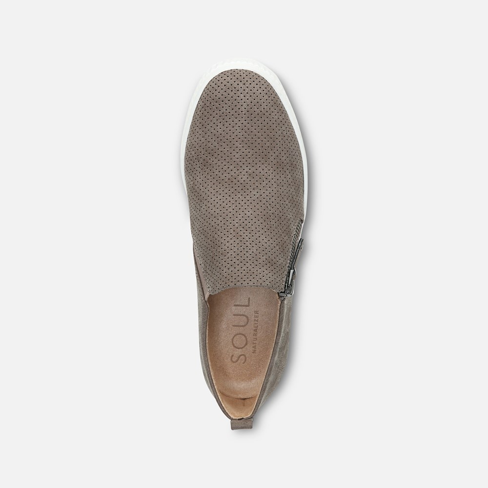 Naturalizer SOUL Turner Slip On Sneaker - Grey Synthetic