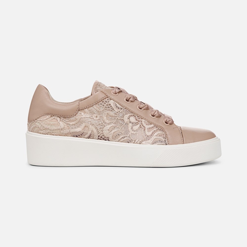 Naturalizer Morrison 2.0 Lace Up Sneaker - Vintage Mauve Leather \\u0026 Fabric
