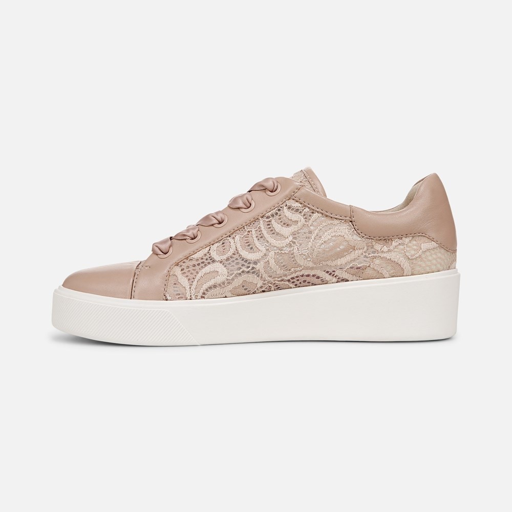 Naturalizer Morrison 2.0 Lace Up Sneaker - Vintage Mauve Leather \\u0026 Fabric