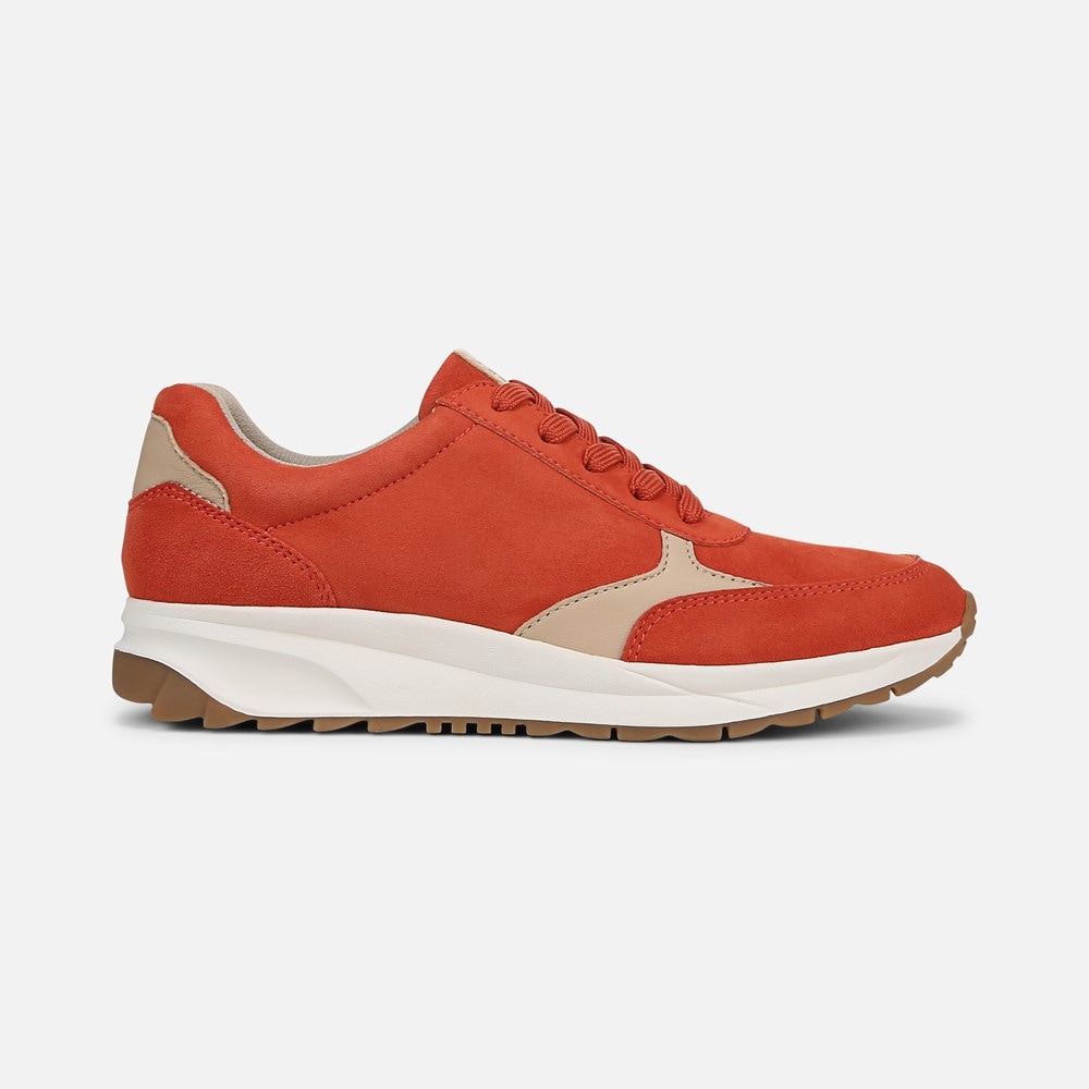 Naturalizer Shay Lace Up Sneaker - Pepper Red Leather