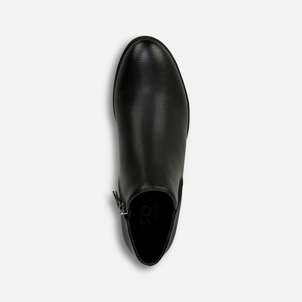Naturalizer SOUL Respect Ankle Bootie - Black Faux Leather