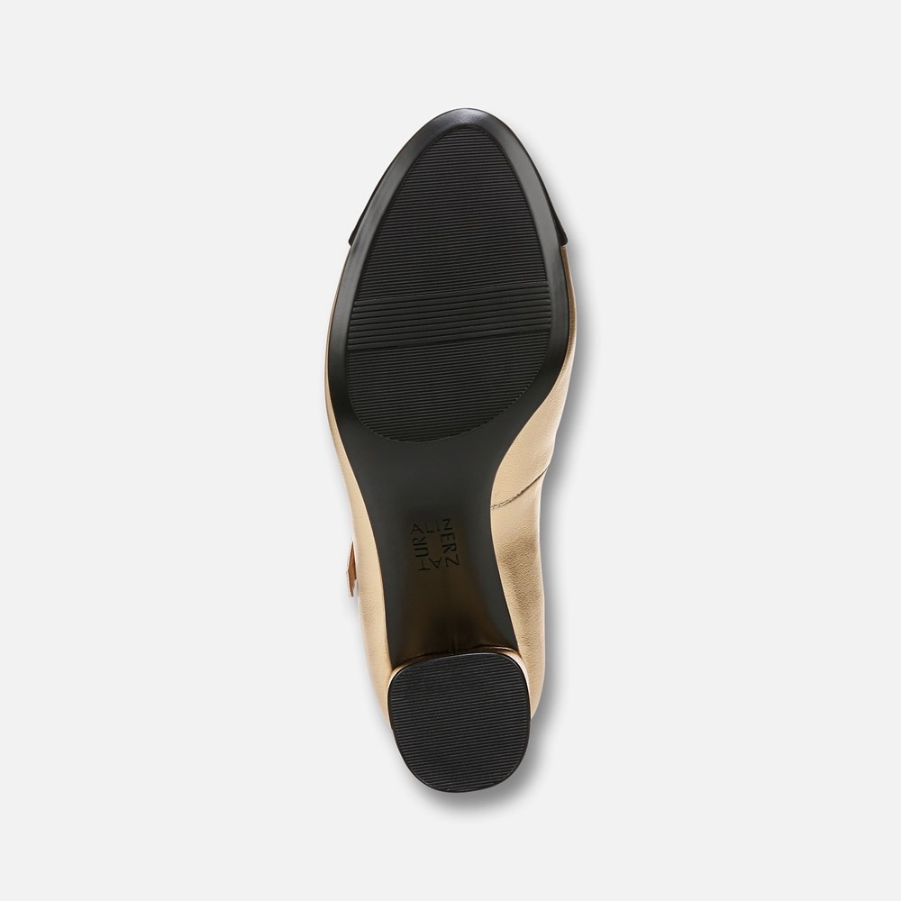 Naturalizer Lovable Mary Jane - Dark Gold / Black Faux Leather