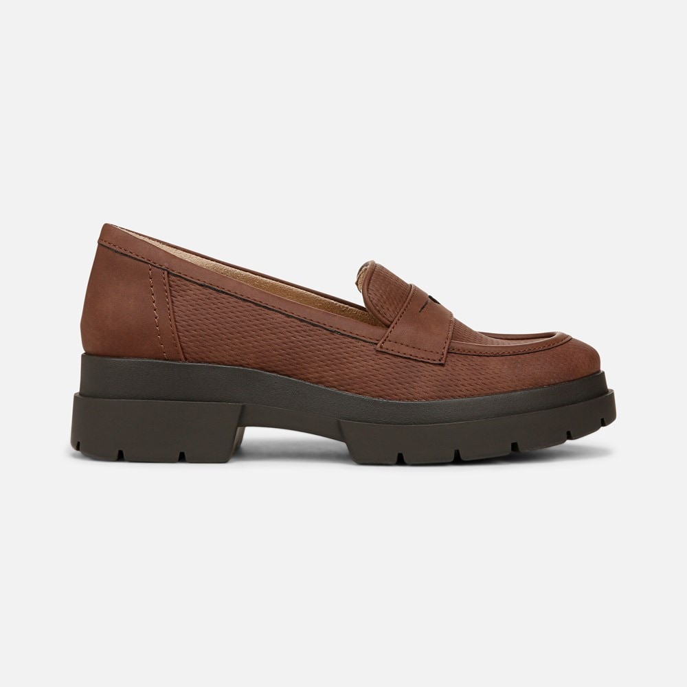 Naturalizer SOUL Ophelia Lug Sole Loafer - Cappuccino Brown Faux Leather