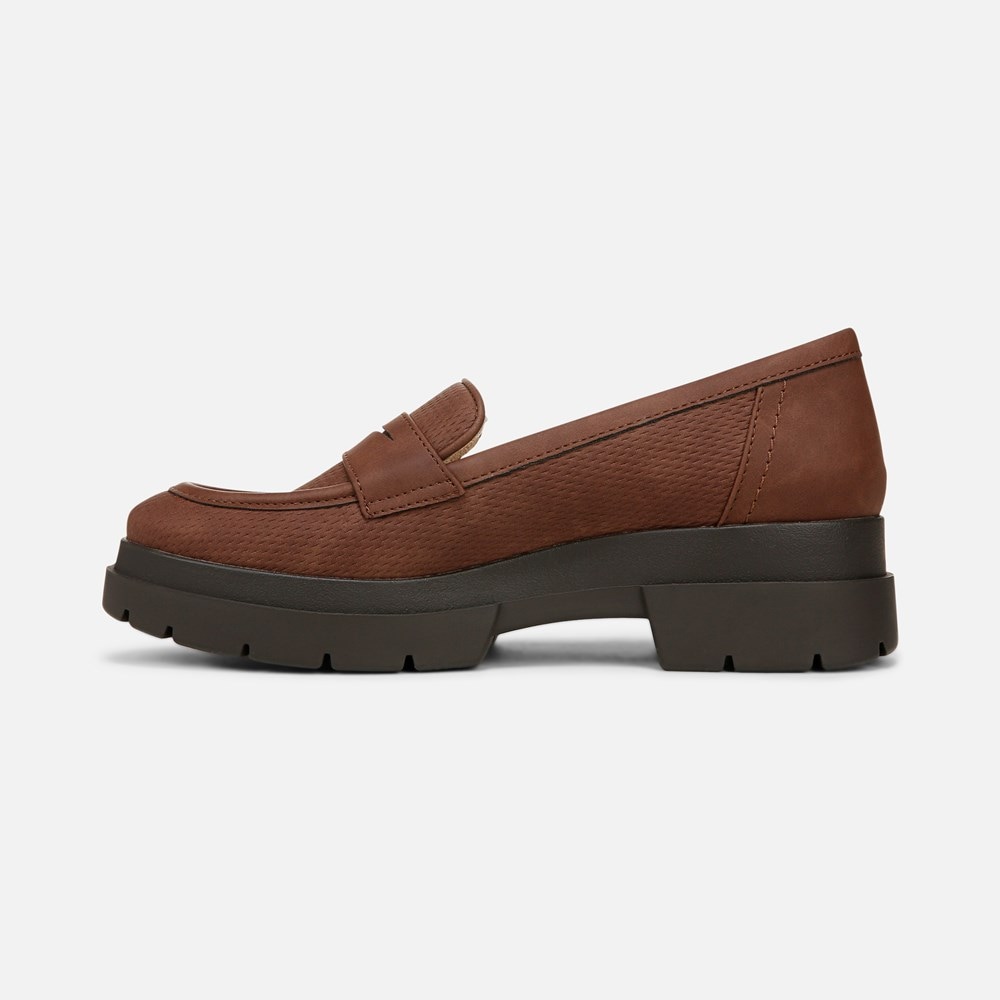 Naturalizer SOUL Ophelia Lug Sole Loafer - Cappuccino Brown Faux Leather