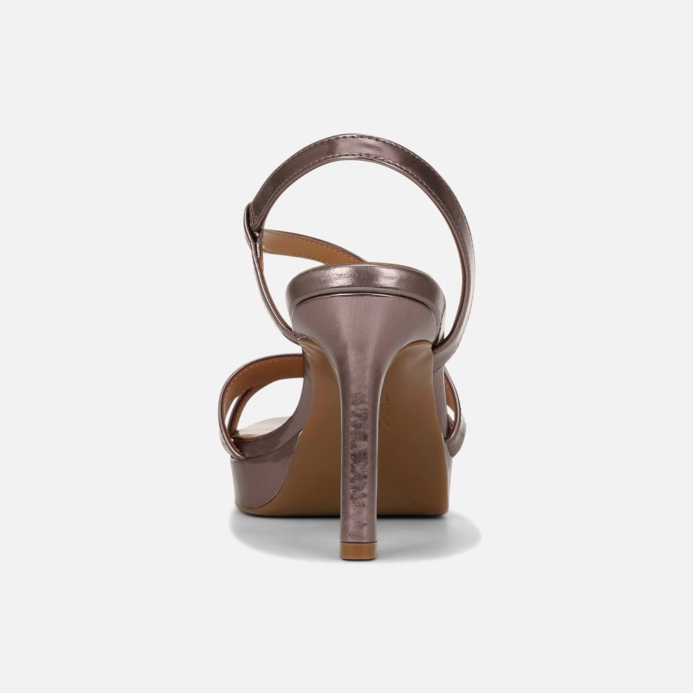 Naturalizer Abby Dress Sandal - Turtle Dove Grey Faux Leather