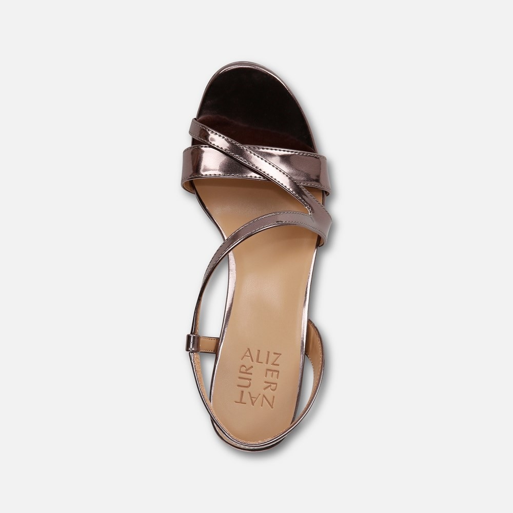 Naturalizer Abby Dress Sandal - Turtle Dove Grey Faux Leather
