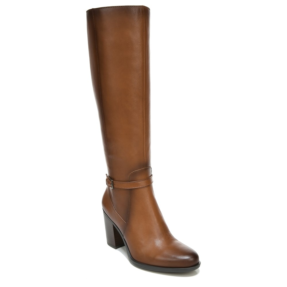 Naturalizer Kalina Wide Calf Knee High Boot - Cider Spice Leather