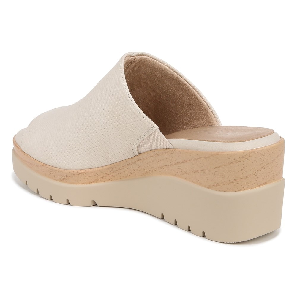 Naturalizer Soul Goodtimes Mule Wedge Sandal - Porcelain Faux Leather