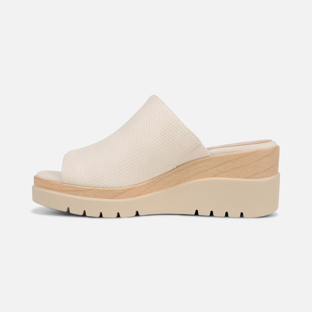Naturalizer Soul Goodtimes Mule Wedge Sandal - Porcelain Faux Leather
