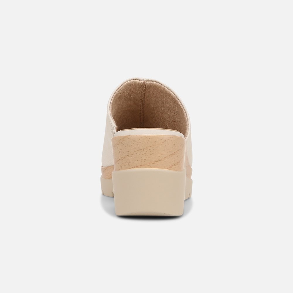 Naturalizer Soul Goodtimes Mule Wedge Sandal - Porcelain Faux Leather