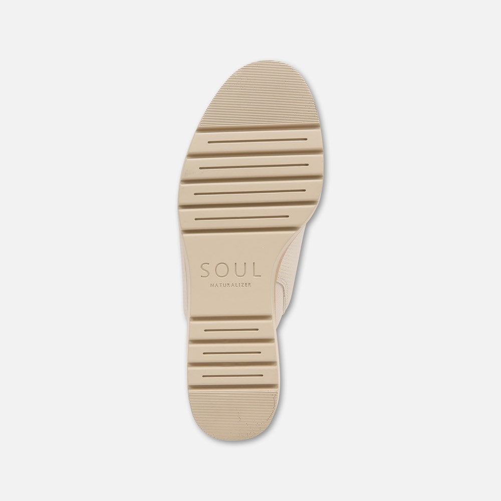 Naturalizer Soul Goodtimes Mule Wedge Sandal - Porcelain Faux Leather
