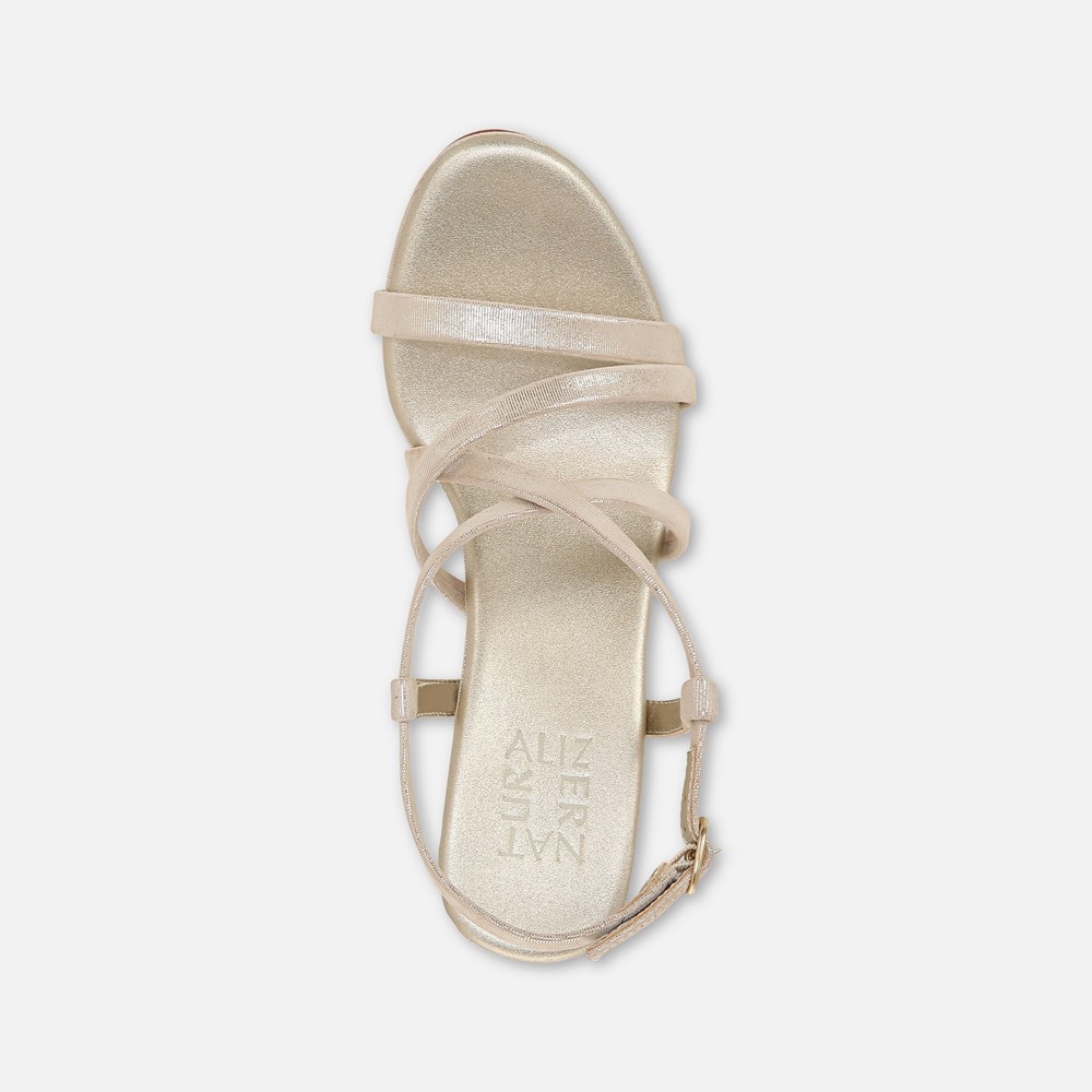 Naturalizer Luisa Dress Sandal - Light Gold Leather