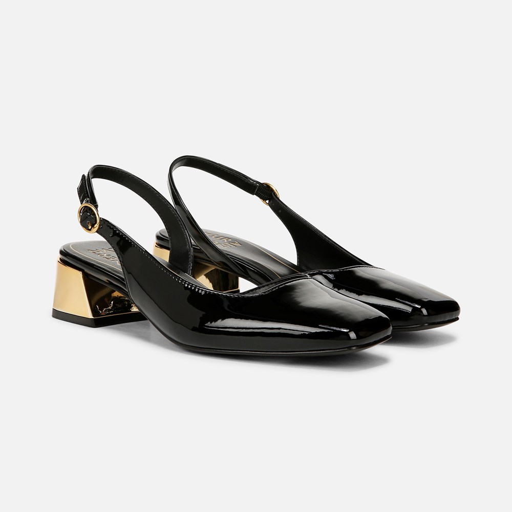 Naturalizer Jayla Slingback Pump - Black Faux Leather